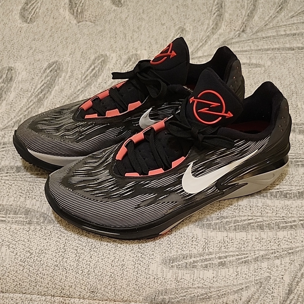 Nike Men's Black and Crimson Sneakers Air Zoom GT Cut 'Bred Men 12